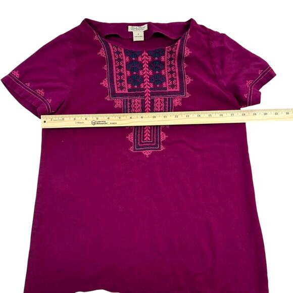 Lucky Brand Women's Purple Embroidered Blouse Abuelita Shirt Size S - Picture 5 of 7